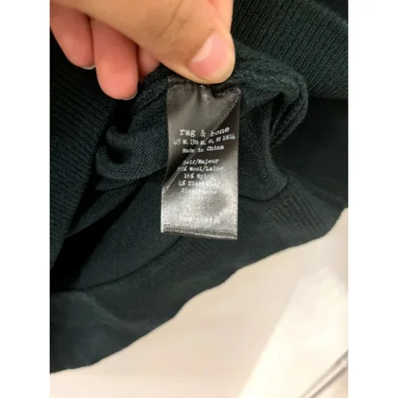 Women’s Rag & Bone long sleeve wool blend evergreen sweater size small - Picture 4 of 4